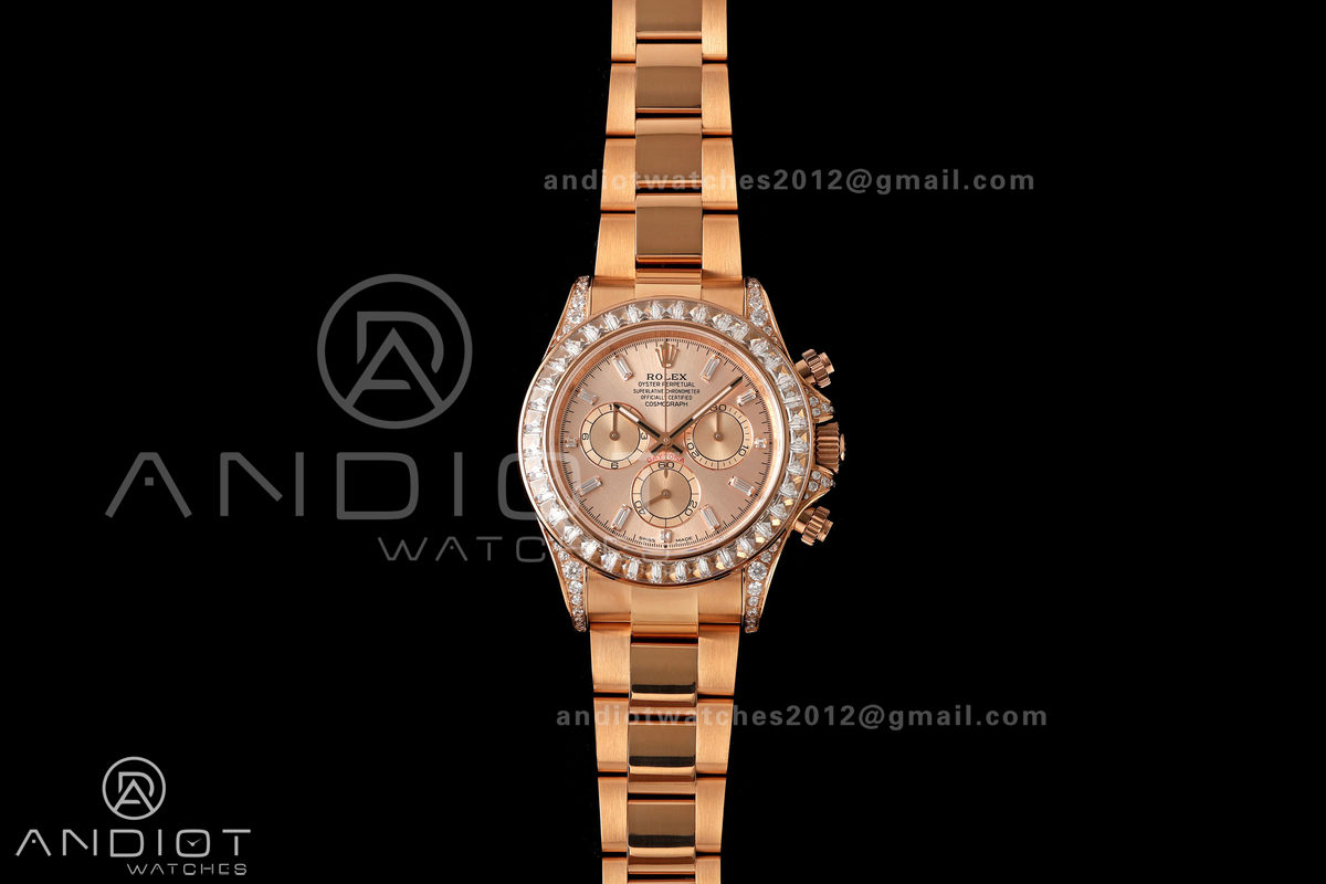 Daytona 126595 RG Gain Weight QF RG Dial T Diamond Marker On Oyster Bracelet SH4131 (Free Sprung)
